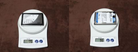 SSDとHDDの重さ比較