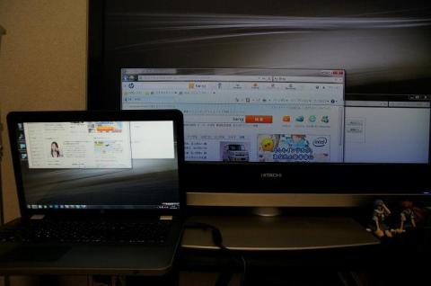 デュアルモニターとして