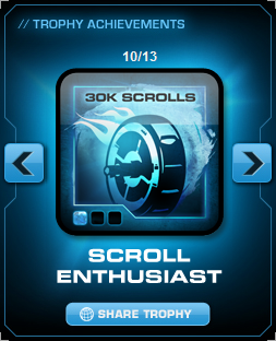 スクロールの賞を獲得しました。