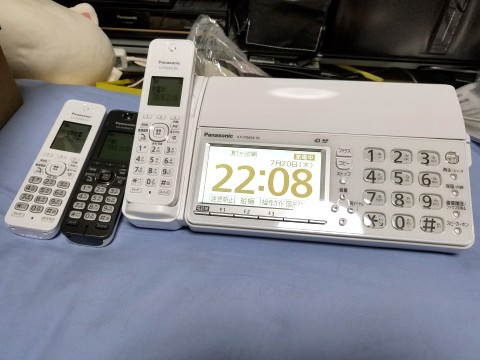 パナソニックFAX ファックス fax電話機 KX-PD301-K 子機2台付⑦（フル 