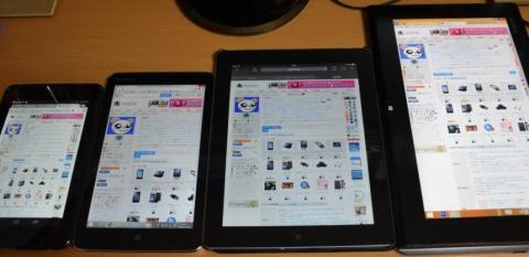 タブレット4種を並べてみました