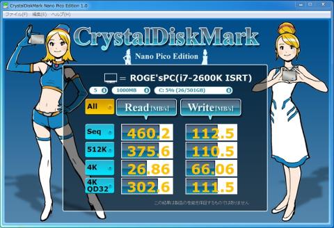 Core i7-2600K ISRT有効