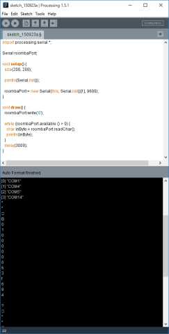 Processingからのシリアル送信テスト