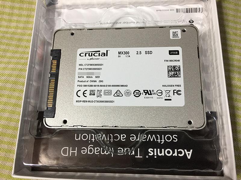 先代mx0よりはややスペックダウンか Crucial Micron製 内蔵ssd 2 5インチ Mx300 275gb 3d Tlc Nand Sata 6gbps 3年保証 正規代理店 Ct275mx300ssd1のレビュー ジグソー レビューメディア