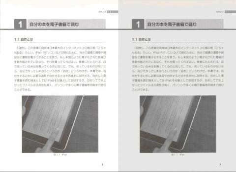 左:画像サイズ変換 右:画像サイズ変換+コントラスト調整(-10)