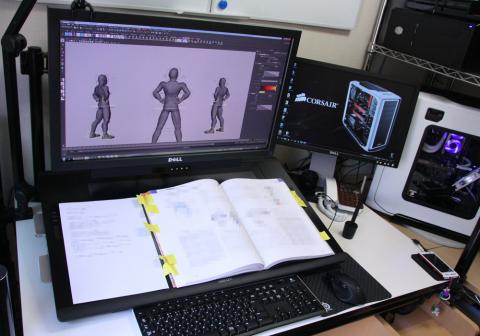 参考資料を置いて使用(こんな使い方をしてすいません。)