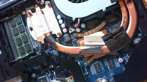 ヒートパイプに3ヶ所巻いてみました