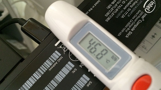 HDMI端子近くの温度