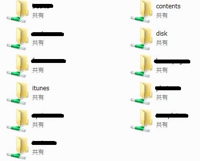 フォルダーが見える