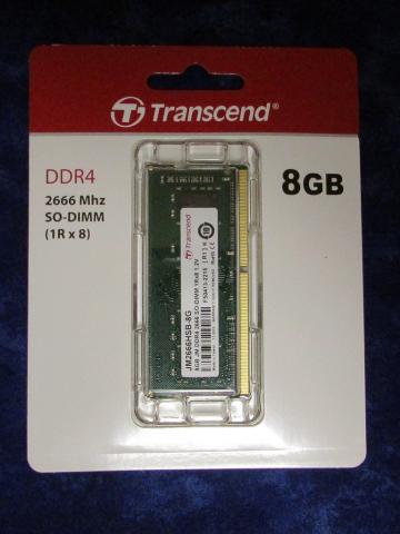 Transcend製1Rメモリーモジュール