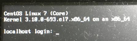 正しくインストールされていればログインプロンプトが出る