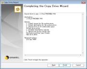設定した項目を確認したら「Finish」をクリックして移行を開始する
