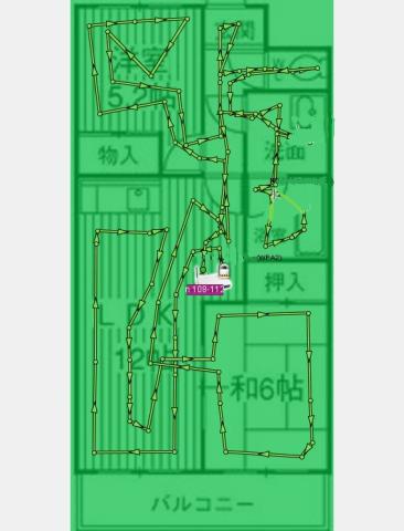 すべての部屋に電波がいき届いていることがわかる