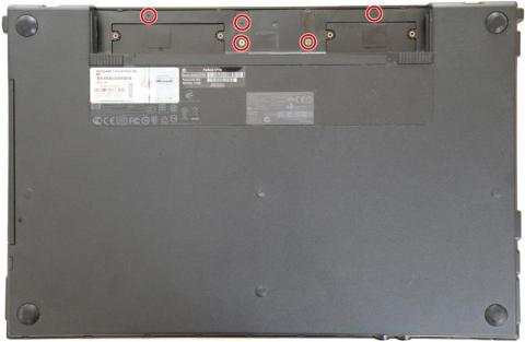 バッテリーを外したところ