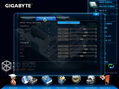 メモリタイミング設定