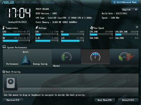 UEFI BIOS EZ Mode Top