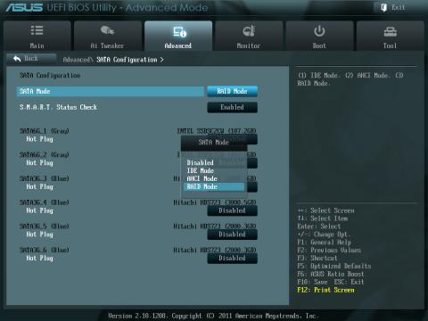 UEFI BIOS SATA Mode switch