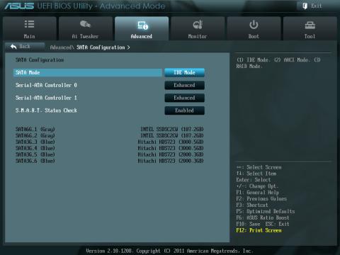 UEFI BIOS SATA Mode IDE Mode