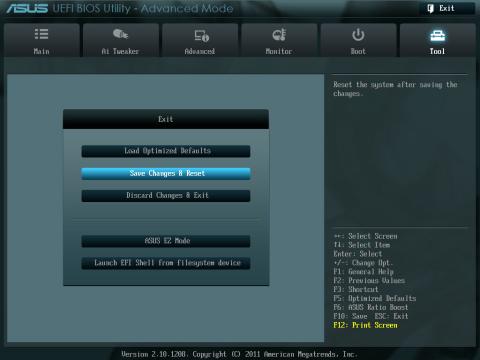 UEFI BIOS Change &Reset