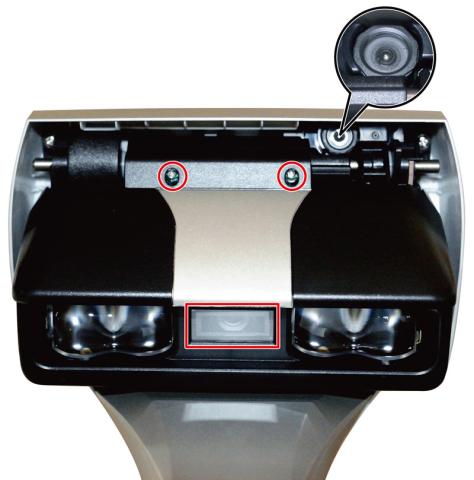 スキャナヘッド部を下から撮影