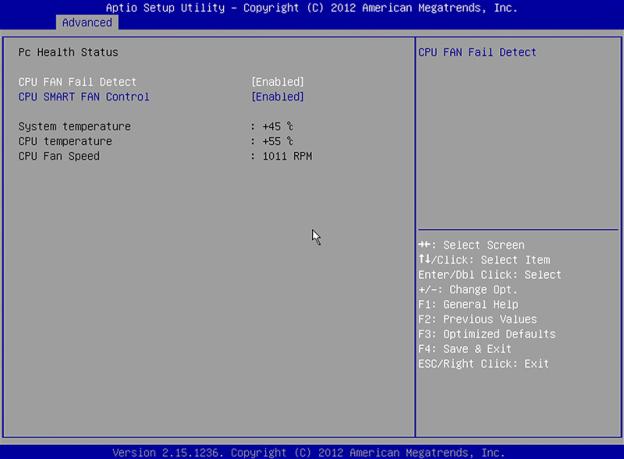 Hard Ware Monitor画面