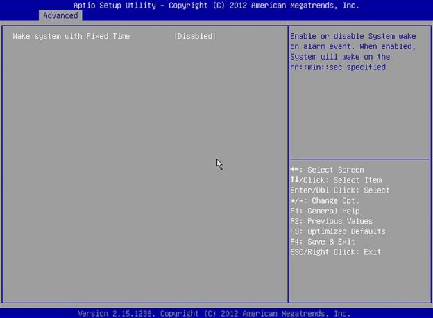 Wake system with Fixed Time画面