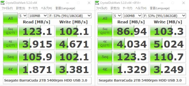Crystal DiskMark seagate 2TB