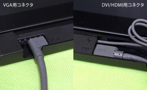 本体へのケーブル接続方法