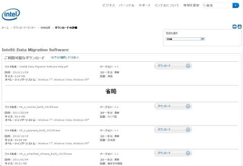 IntelDataMigrationダウンロード