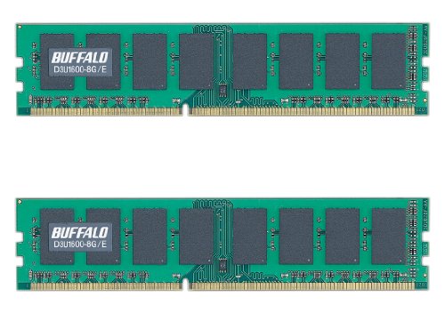 16GB追加してみました - BUFFALO PC3-12800(DDR3-1600)対応 240Pin DDR3 SDRAM DIMM