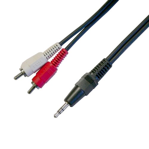 イヤホンジャックしかない音源から赤白線に分ける。 [FFACTORY] オーディオケーブル ステレオミニプラグ φ3.5mm－ピン