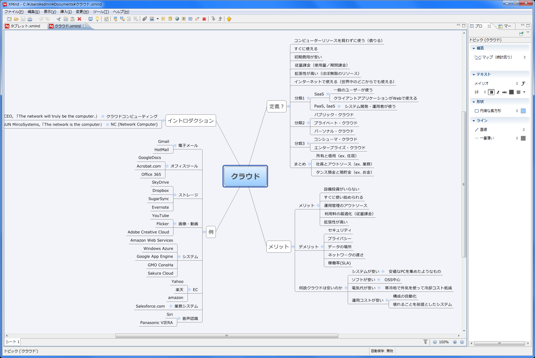 フリーのマインドマップ作成ソフト Xmind 13のレビュー ジグソー レビューメディア