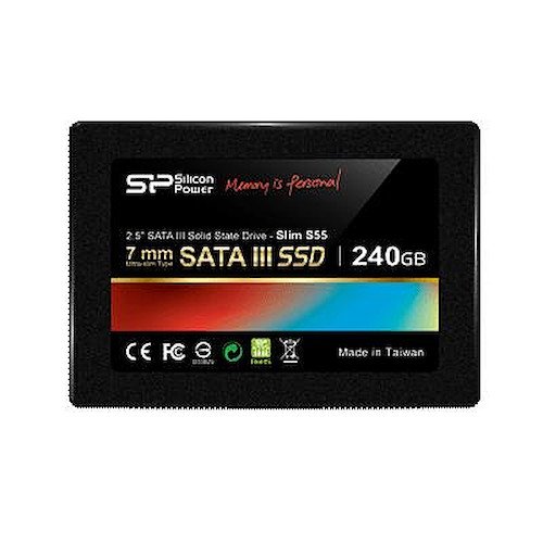 パフォーマンスの高い薄型SSD - シリコンパワー 【SSD】SATA3準拠6Gb/s 2.5インチ 7mm 240GB MLCチップ使用