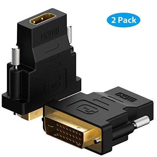 "スッキリ" DVI HDMI変換アダプター , Rankie 2枚入れ 金メッキコネクター搭載 DVI オス → HDMI HDTVメス 変換コネクタのレビュー ジグソー