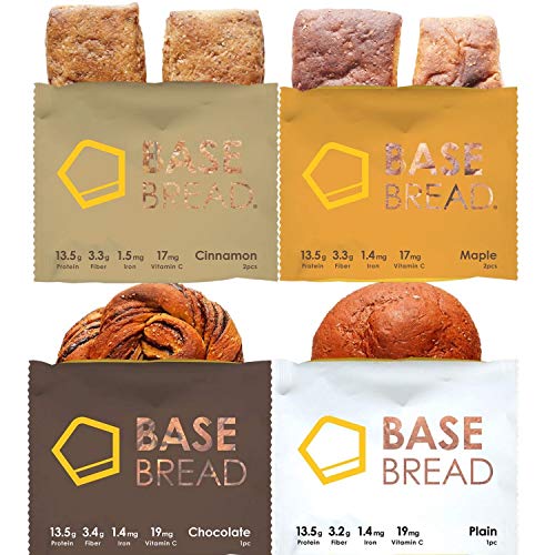 そのまま食べられるBASE BREADの新味が追加に - BASE BREAD ベースブレッド 4種 （プレーン4袋・チョコレート4袋