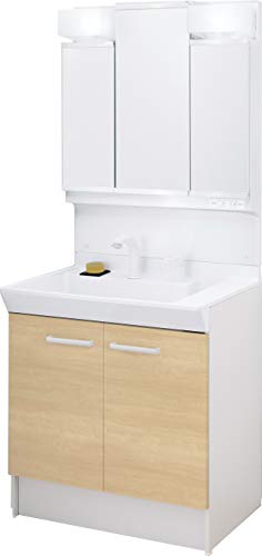 コストパフォーマンスに優れた人工大理石洗髪洗面化粧台 7年の進歩を感じる Lixil リクシル Inax 洗面化粧台 セット V1シリーズ シングルレバー洗髪シャワー水栓 扉タイプ クリエペール 間口750mm V1n1 755sy Lp2h 3面鏡全収納タイプ Led くもり止めコート Md7x3