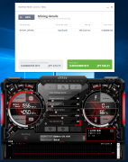 GPU1、PowerLimiti60%、MEM+250Mhz