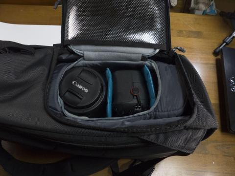 EF100-400mm 7DM2 EF130mm収納