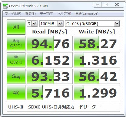 USH-Ⅱ非対応カードリーダー測定