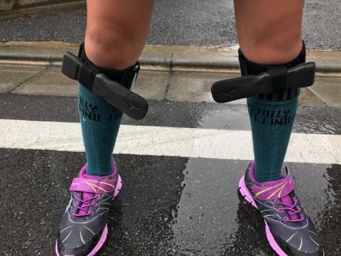 装着!子供だけで装着するのは、なかなか難しい^^