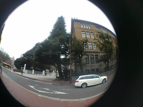 魚眼レンズ使用