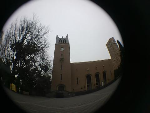 魚眼レンズ使用