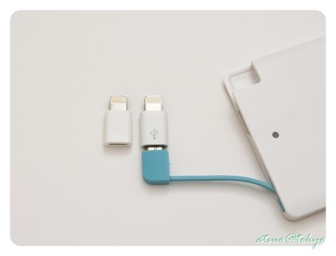 左が付属のモノ、右が上記変換コネクタ