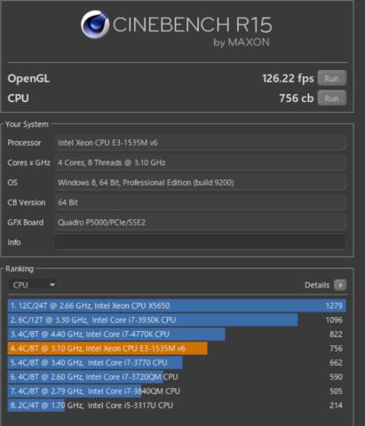 前機の第三世代モバイルCore i7よりも強化