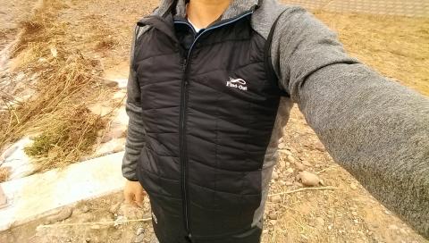 10分程度でカラダが暖まり始める、襟元から風を感じても寒くない