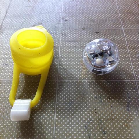 ベルトと取り出した「目玉」