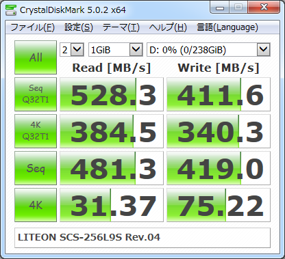 Crystal Disk Mark 5.0.2