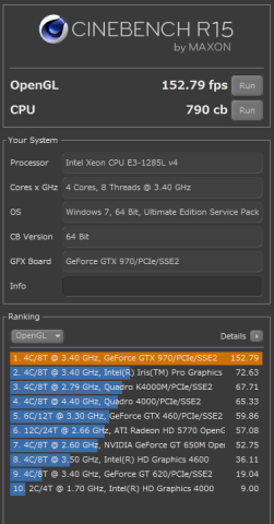 ▲インテル(R) Xeon(R) プロセッサー E3-1285L v4+GeForce GTX 970