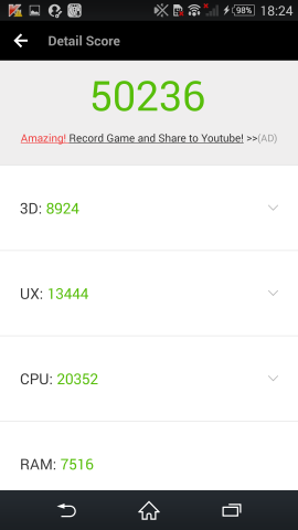 ▲AnTuTu Benchmark v6.2.7