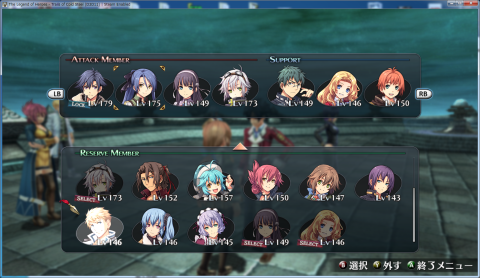 ▲ここで選択できる全員がプレイアブルキャラクター